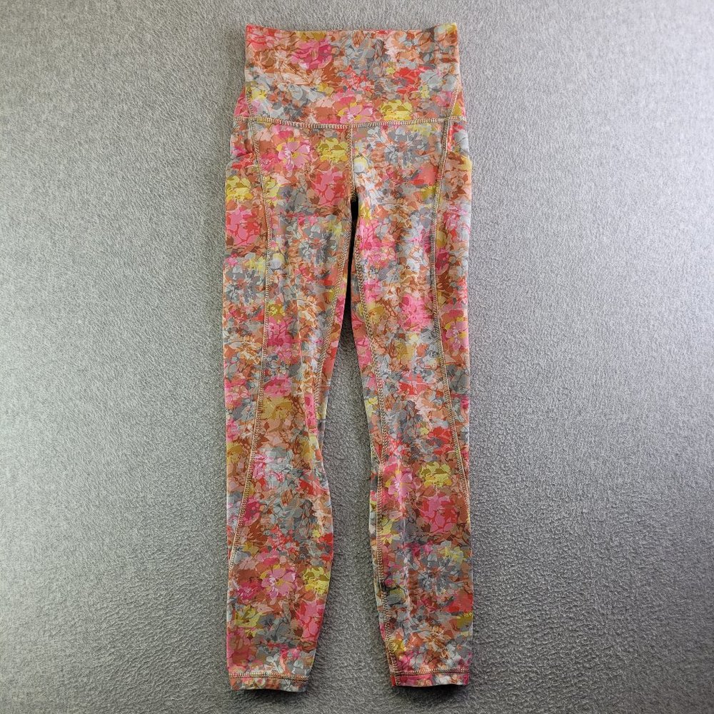 Lululemon Leggings Womens 4 Pink Floral Align High Rise Pant Inflorescence Multi